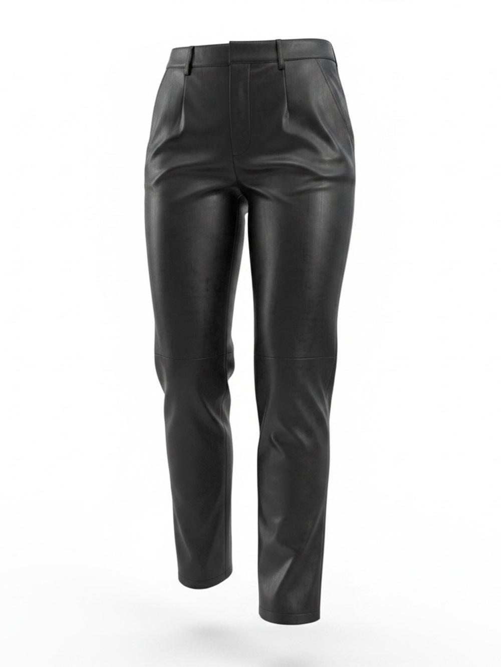 NA-KD Black Faux Leather Straight Leg Pants Women’s EU 42 US 10 High Rise